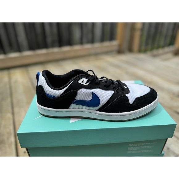 New- Nike SB Alleyoop Size US 10, EU44White Royal Blue Skate Shoes New In Box - Picture 6 of 8